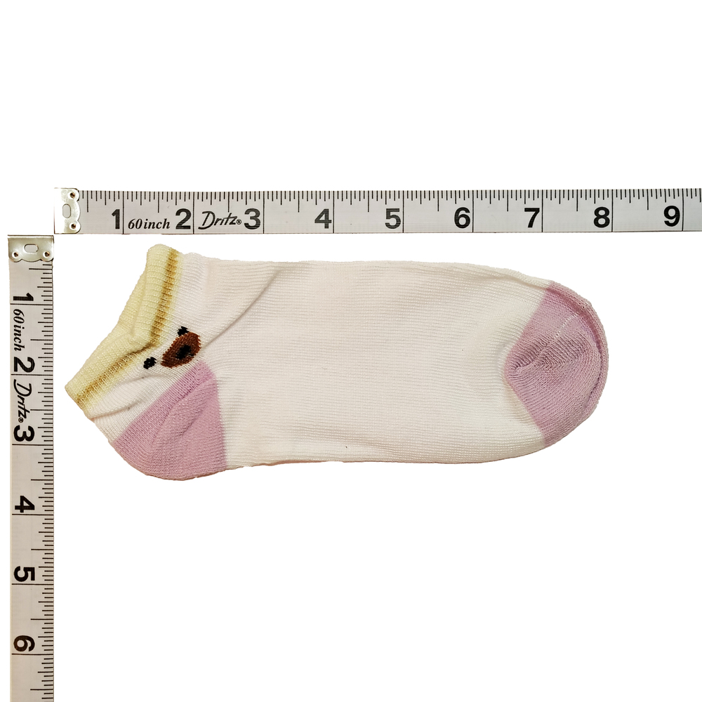 5 Pairs Tutuanna Socks - White, Purple & Yellow Teddy